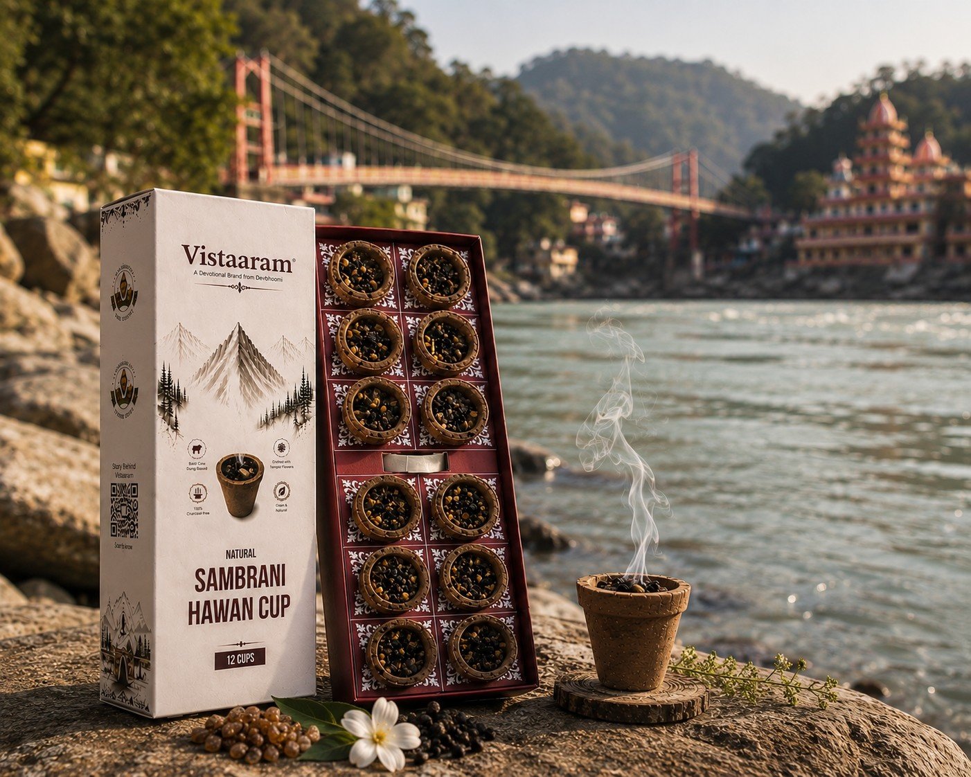 Vistaaram Natural Sambrani Hawan Cup by Holy Ganga Rishikesh